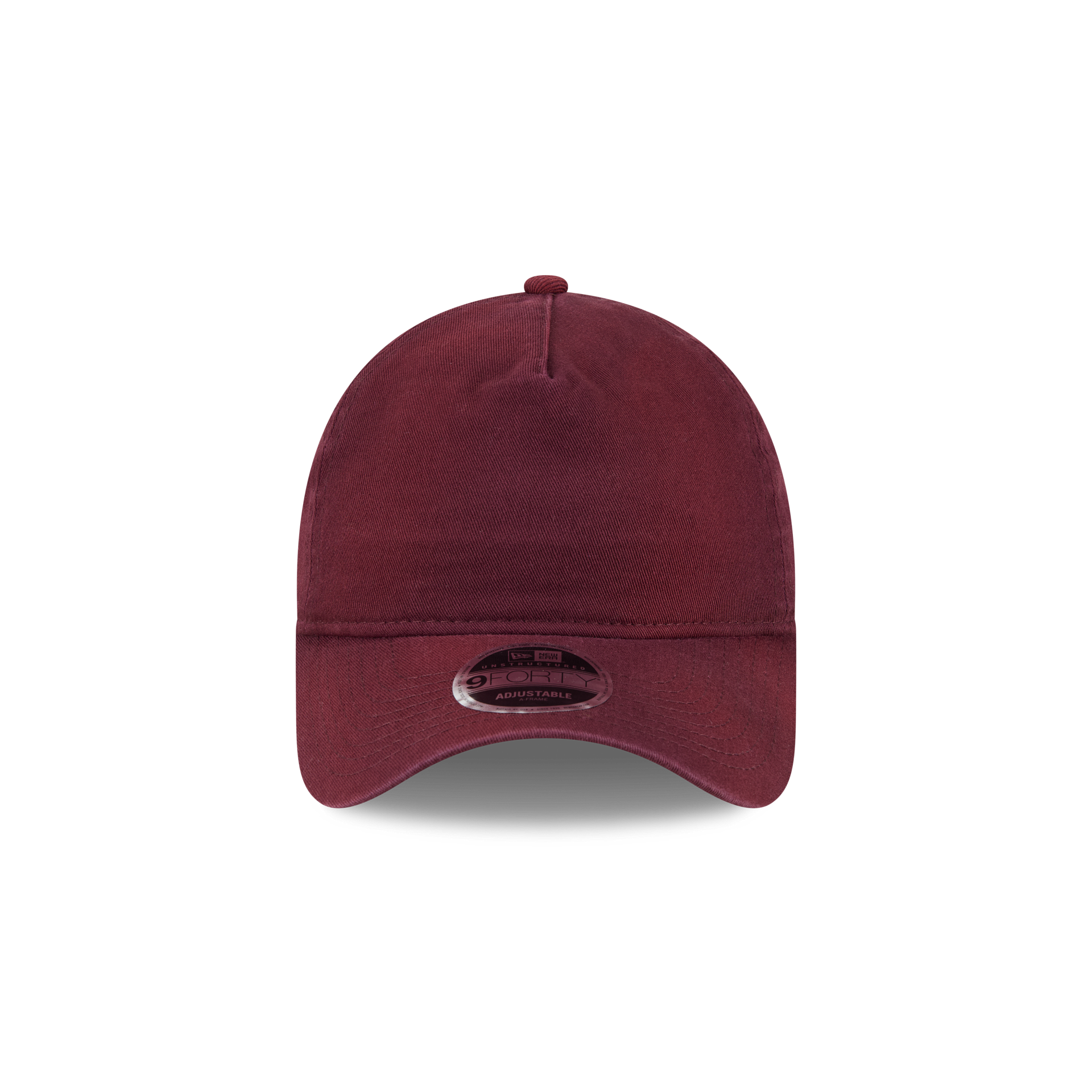 New Era Branded Washed Maroon 9FORTY A-Frame Unstructured Snapback Hat