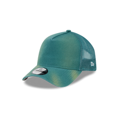 New Era Branded Washed Pine Needle Green 9FORTY A-Frame Trucker Hat