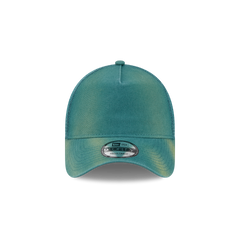 New Era Branded Washed Pine Needle Green 9FORTY A-Frame Trucker Hat