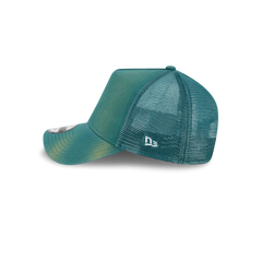 New Era Branded Washed Pine Needle Green 9FORTY A-Frame Trucker Hat