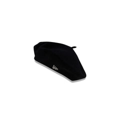 New Era Branded Merino Wool Black Beret Hat