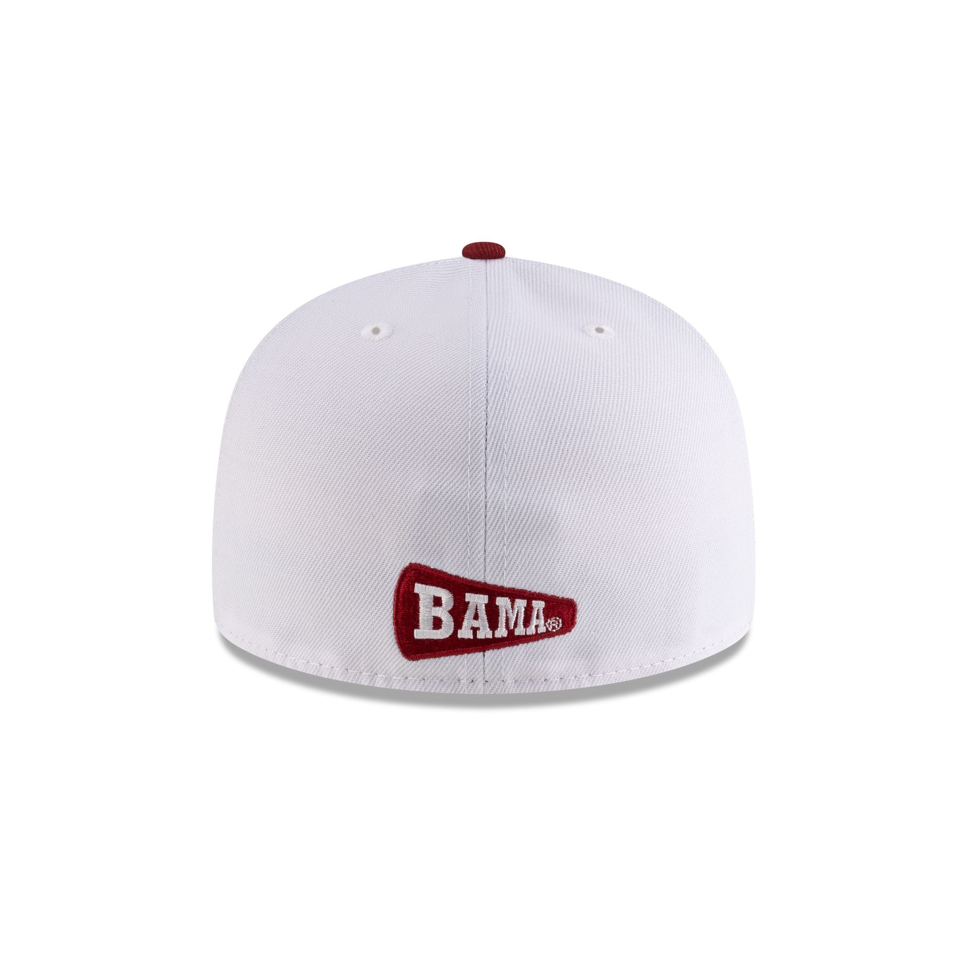 Alabama Crimson Tide White 59FIFTY Fitted