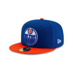 Edmonton Oilers Royal Blue & Orange 59FIFTY Fitted Hat