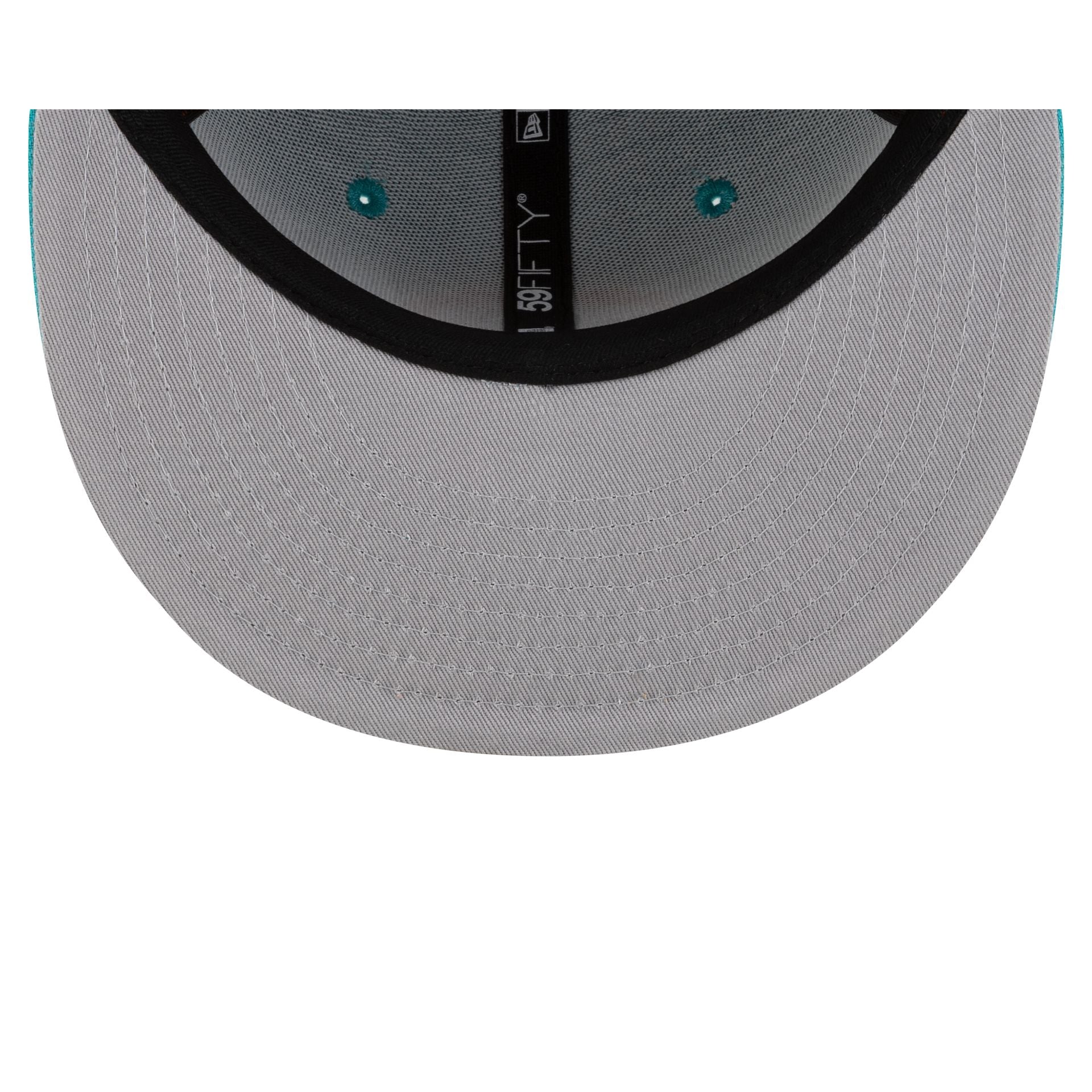 Miami Dolphins Two-Tone Pinwheel 59FIFTY Fitted Hat