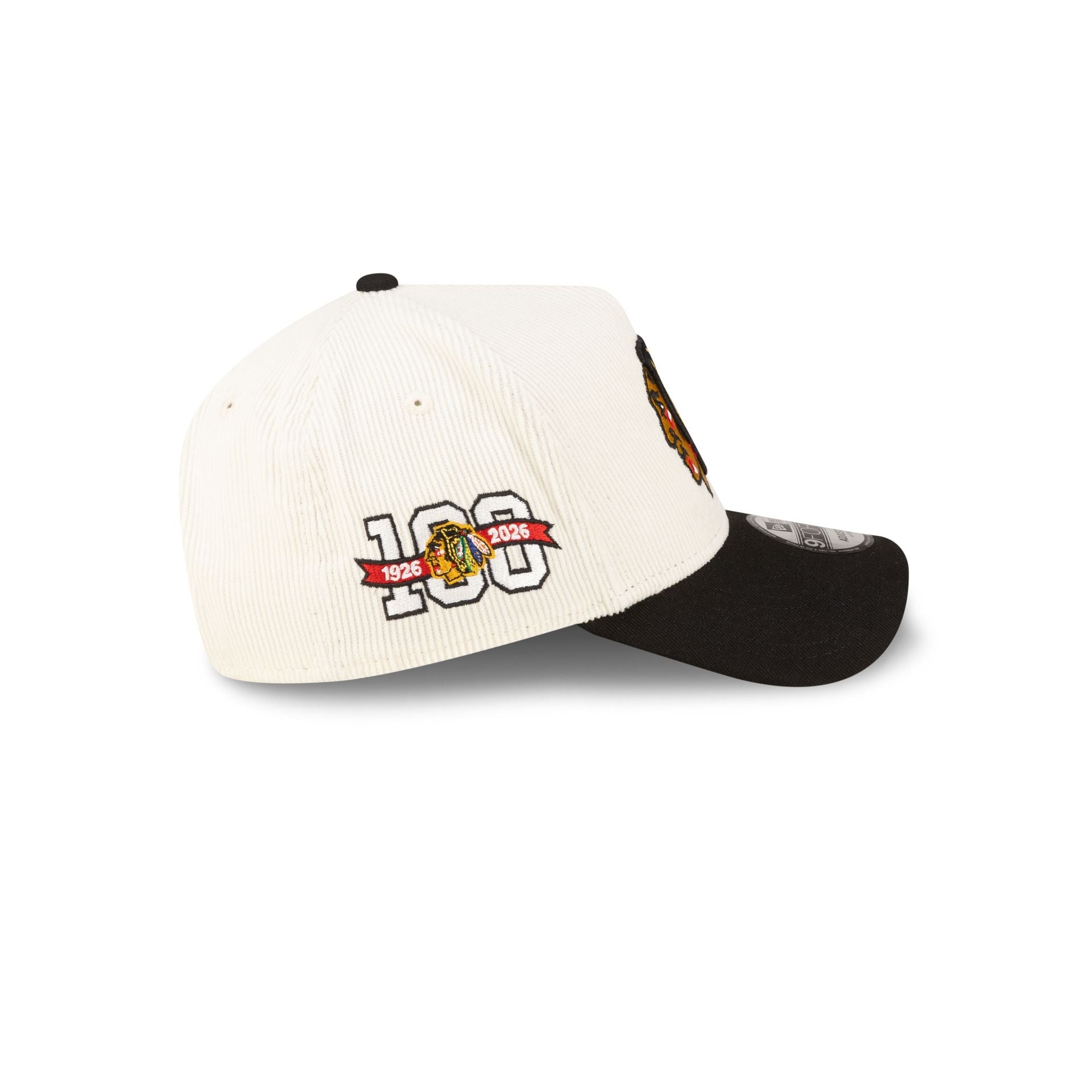Chicago Blackhawks 100th Anniversary Chrome Corduroy 9FORTY A-Frame Snapback Hat