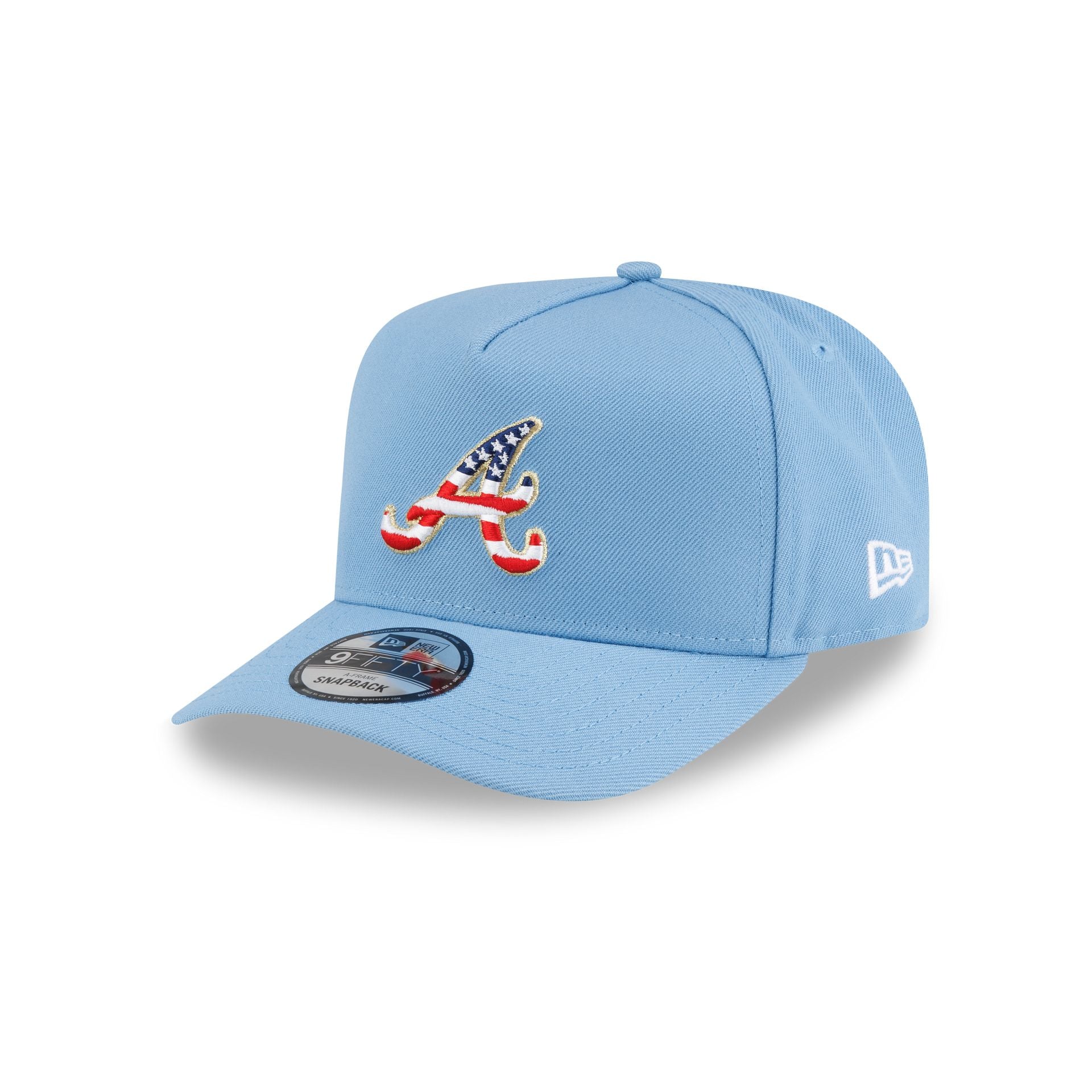 Atlanta Braves Red, White & Blue 9FIFTY A-Frame Snapback Hat