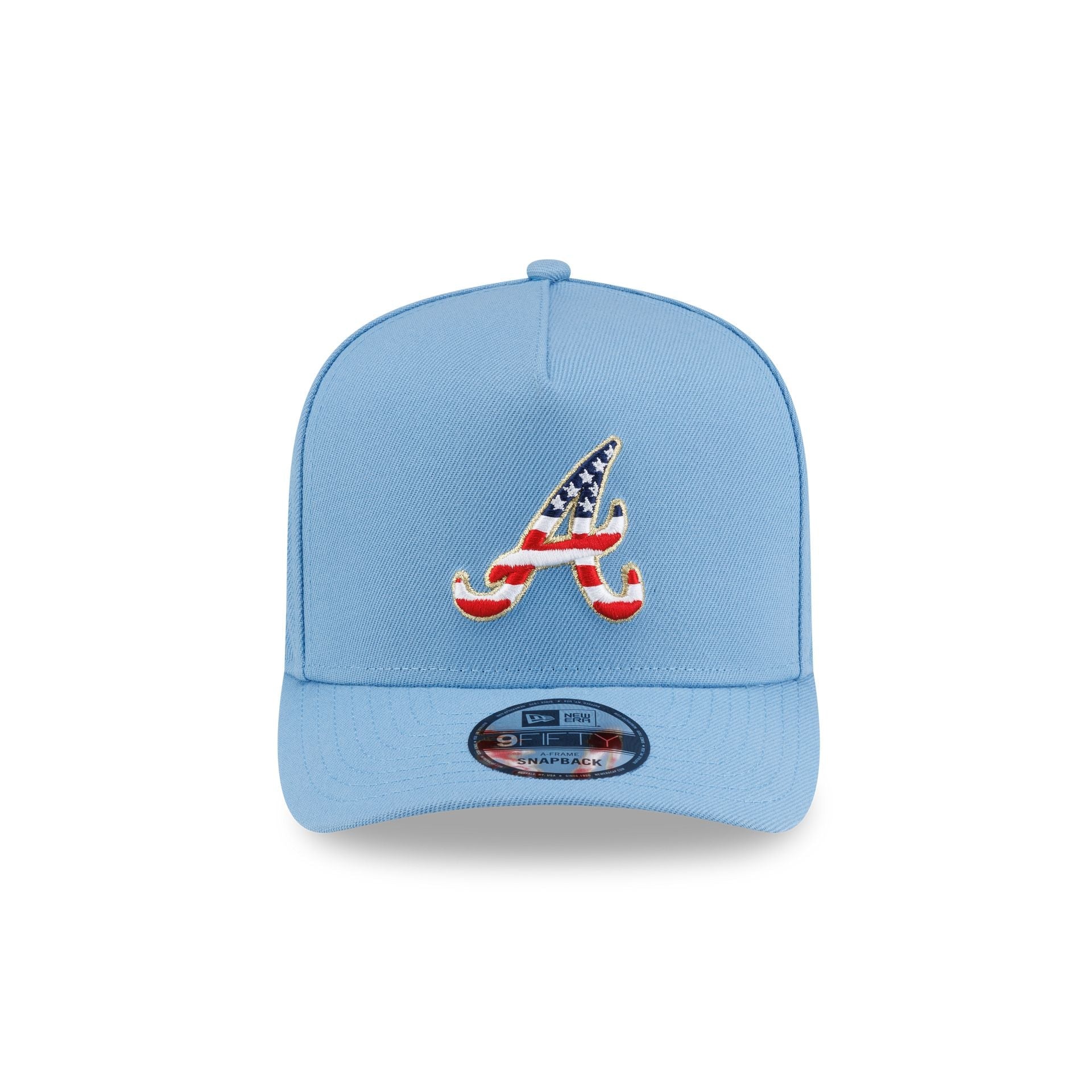 Atlanta Braves Red, White & Blue 9FIFTY A-Frame Snapback Hat