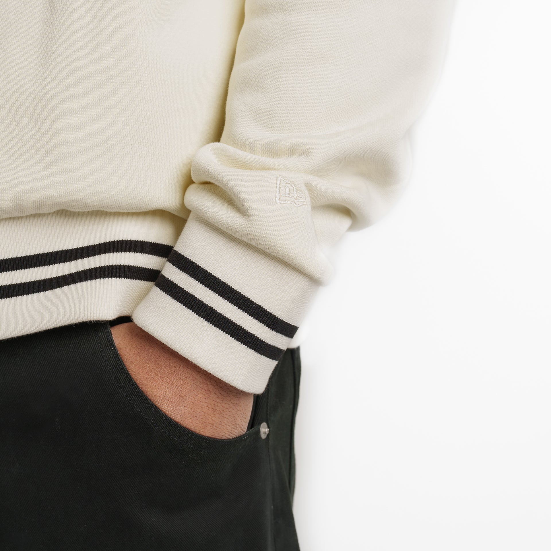 New Era Branded Ombre Chrome White Crewneck