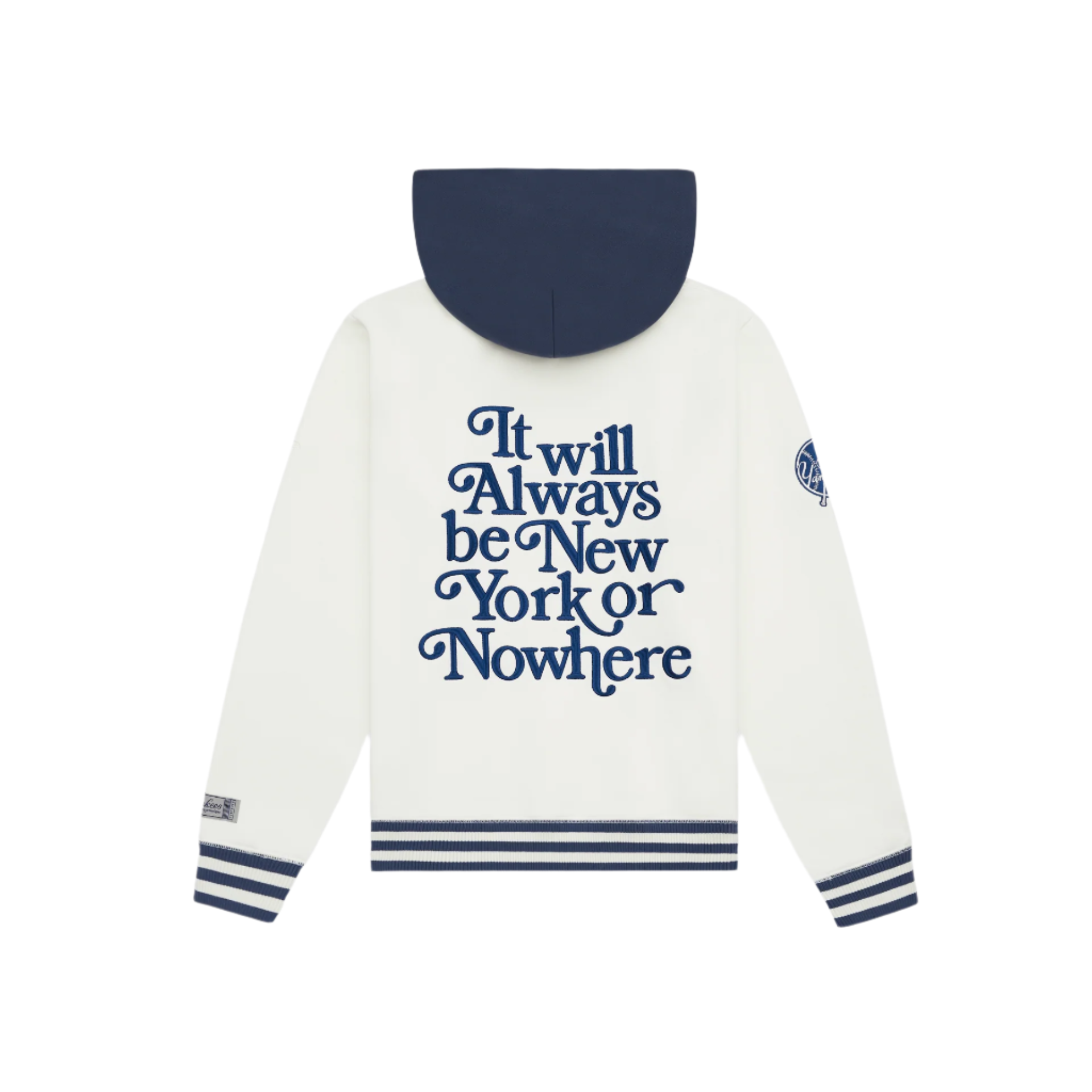 New York or Nowhere x New York Yankees White Motto Hoodie